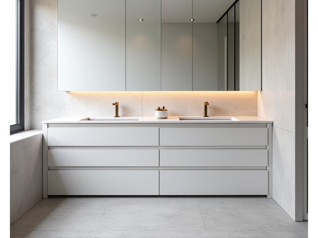 고급 욕실 수납장 및 세면대