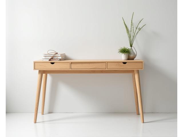 미니멀리스트 원목 책상